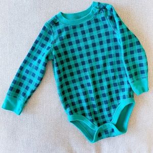 Green checkered bodysuit